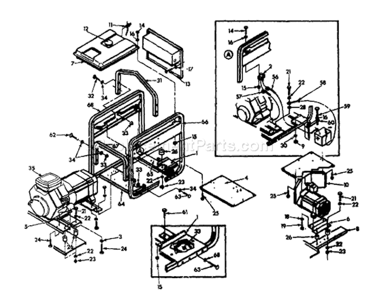 Page F Diagram and Parts List for 9163-2  Briggs and Stratton Generator